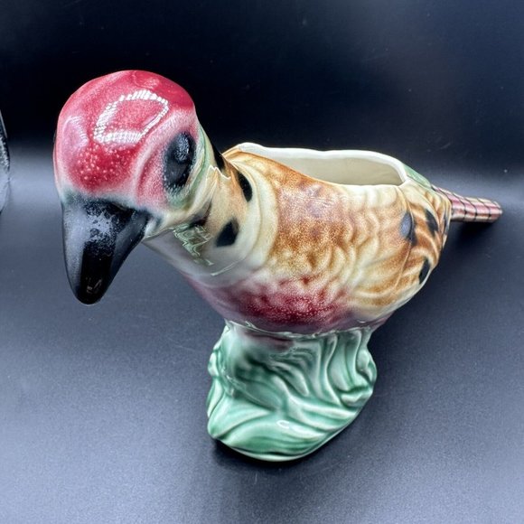 Vintage Bird Planter Pottery USA Ceramic Large 17"x8.5” Pheasant Marked Numbered - Picture 1 of 15